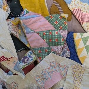 Vintage quilt scraps
